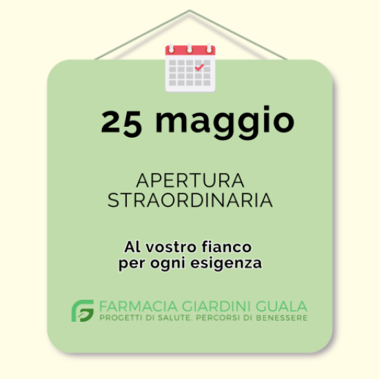 DOMENICA 25 MAGGIO APERTURA STRAORDINARIA