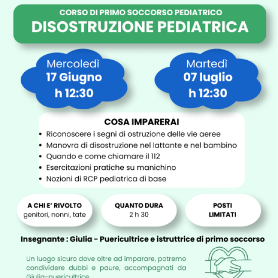 CORSO DI DISOSTRUZIONE PEDIATRICA