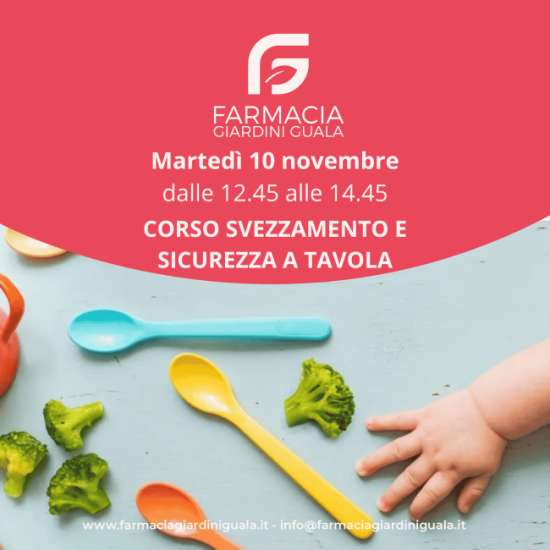 CORSO SVEZZAMENTO E SICUREZZA A TAVOLA
